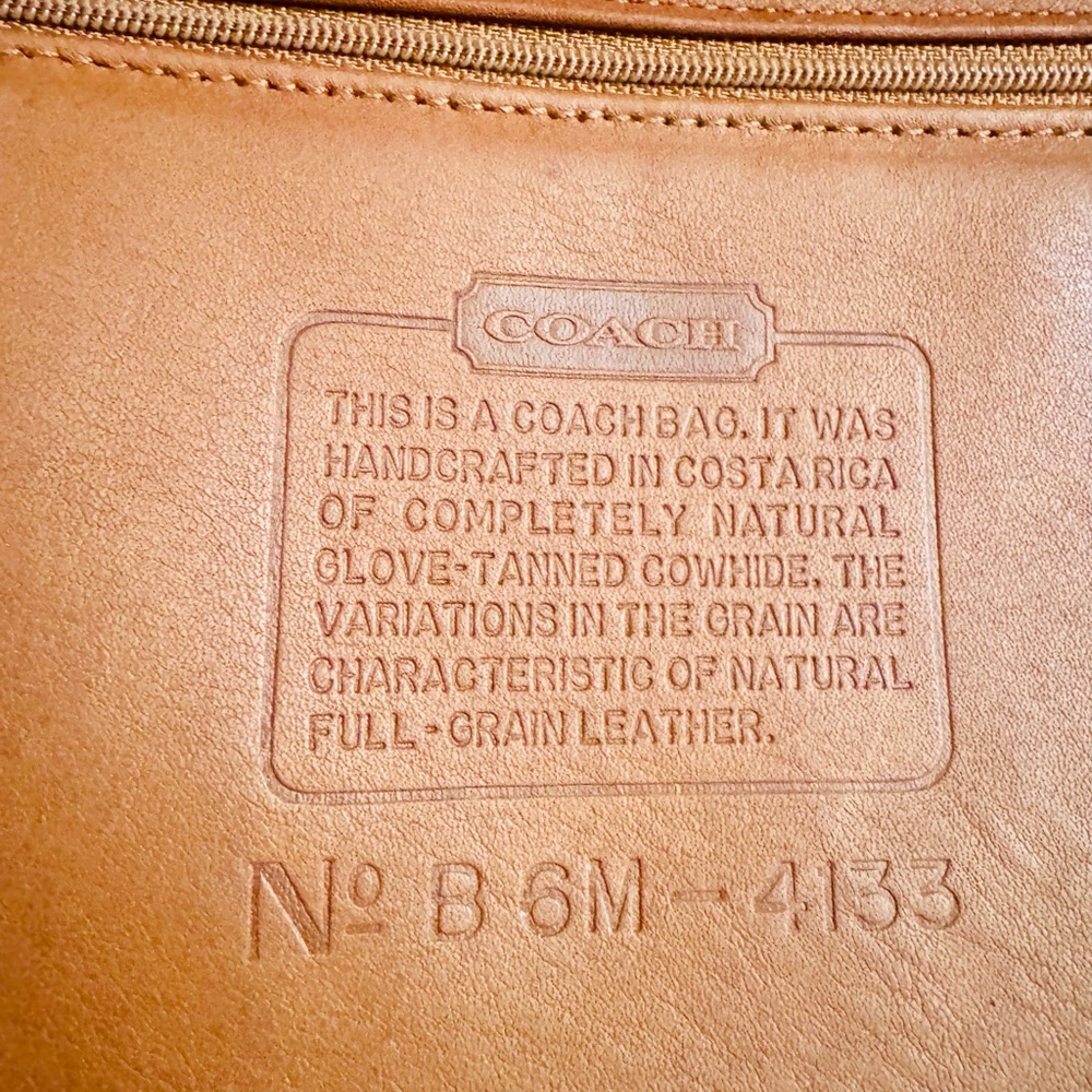 Coach Waverly British Tan Leather Tote Bag. 1996 EUC - Picture 5 of 10